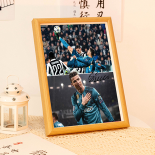 曼联c罗球星海报相框摆件装饰画挂画签名纪念品周边手办足球礼品