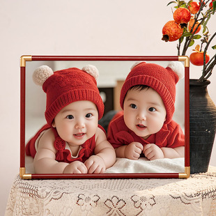 龙凤胎宝宝画报床头摆件求子送子图备孕送子娃娃双胞胎海报装饰画