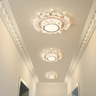 过道灯走廊灯具现代水晶门厅入户玄关灯创意led阳台灯吸顶灯灯饰