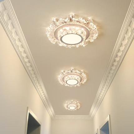 过道灯走廊灯具现代水晶门厅入户玄关灯创意led阳台灯吸顶灯灯饰