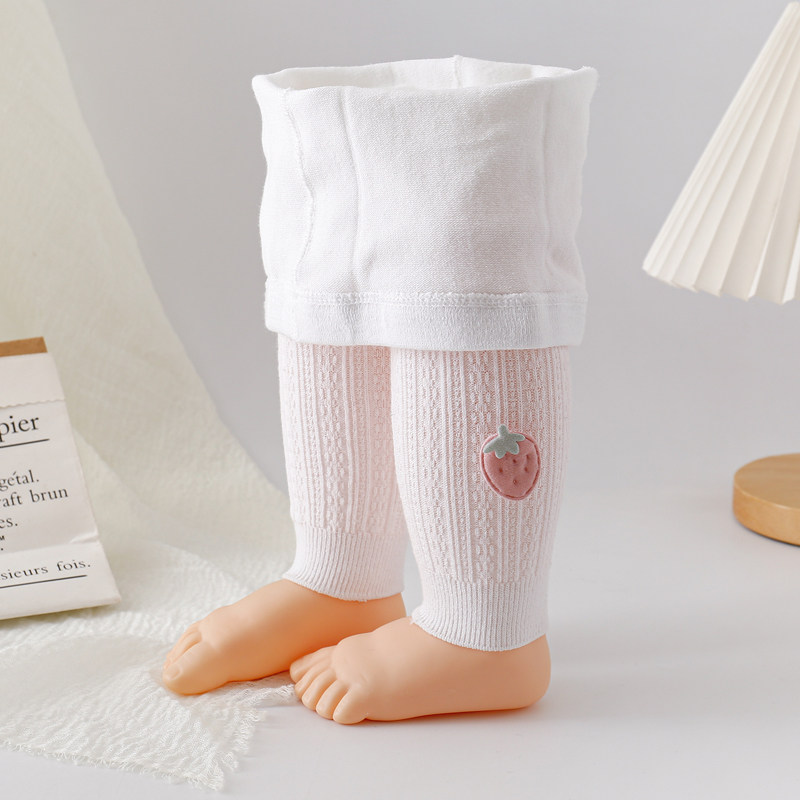 春秋款婴儿打底裤纯棉女童裤子纯色百搭宝宝连裤袜舞蹈袜外穿