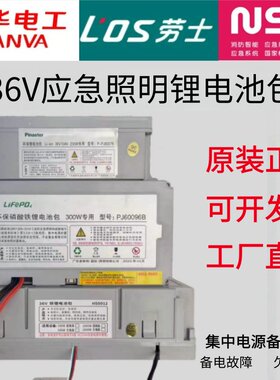 敏华劳士拿斯特应急照明集中电源主机36V锂电池包PJ60109/PJ60096