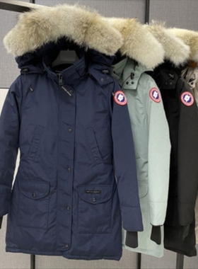 Trillium 修身羽绒服女派克大衣中长款保暖外套 6660LA