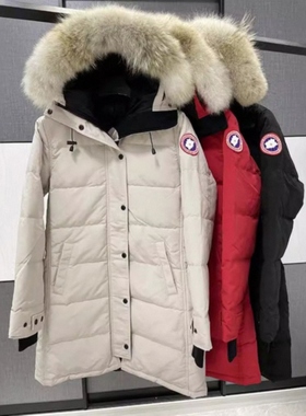 Shelburne 羽绒服女士派克大衣中长款 4401L