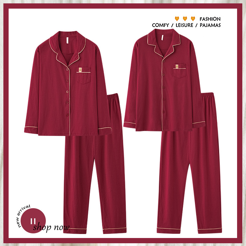 浪莎情侣睡衣春秋季纯棉红色结婚新婚喜庆男女士本命年家居服套装,女士内衣/男士内衣/家居服,睡衣/家居服套装,淘宝优惠券,粉丝福利购,淘宝优惠卷