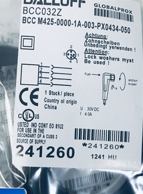 巴鲁夫连接线BCC032Z BCCM425-0000-1A-003-PX0434-050 现货秒发