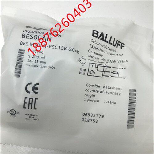 全新巴鲁夫电感式接近开关BES00AH BES M30MI-PSC15B-S04K传感器