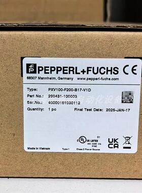 PXV100-F200-B17-V1D光学读头感测器 货号:293431-100003