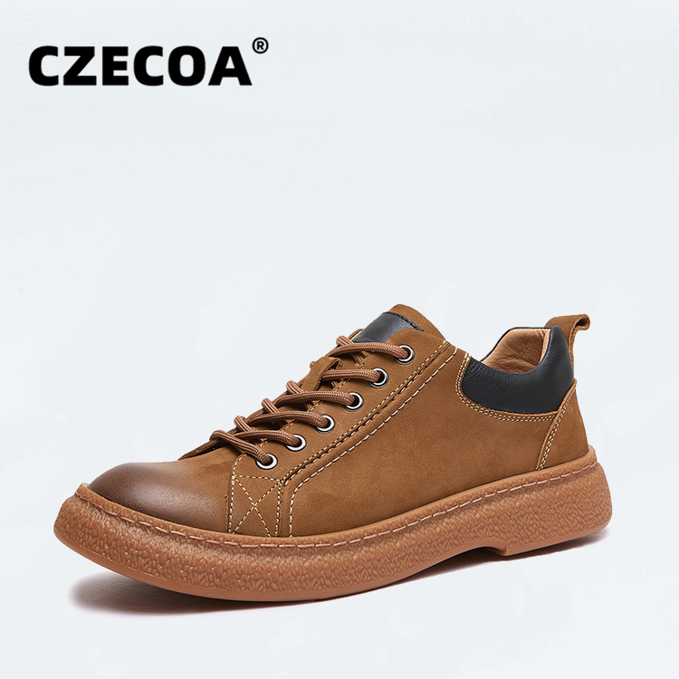 CZECOA秋冬新款低帮英伦风马丁靴复古时尚设计款厚底防滑工装鞋