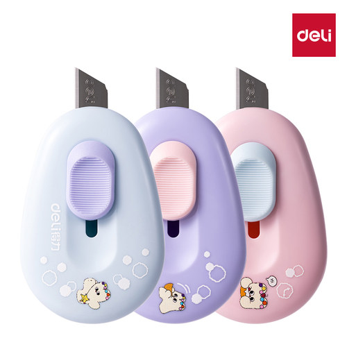 得力TD155奶噗噗美工刀迷你可爱