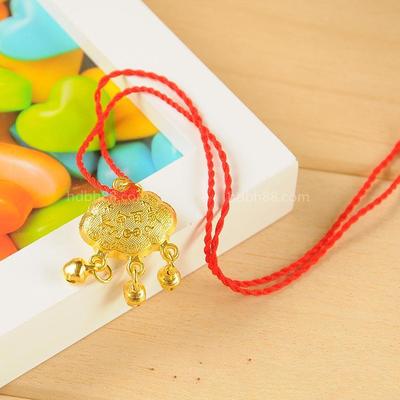 项链小孩婴儿满月挂饰富贵锁