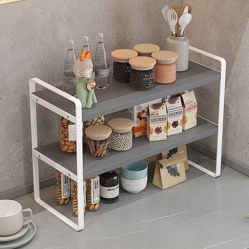 桌面书架铁艺桌上多层置物架小架子学生宿舍书桌办公桌面整理神器