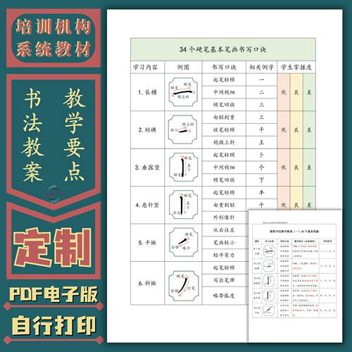 硬笔书法培训机构书法教案笔