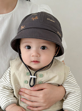 婴儿渔夫帽防晒遮阳可爱小马