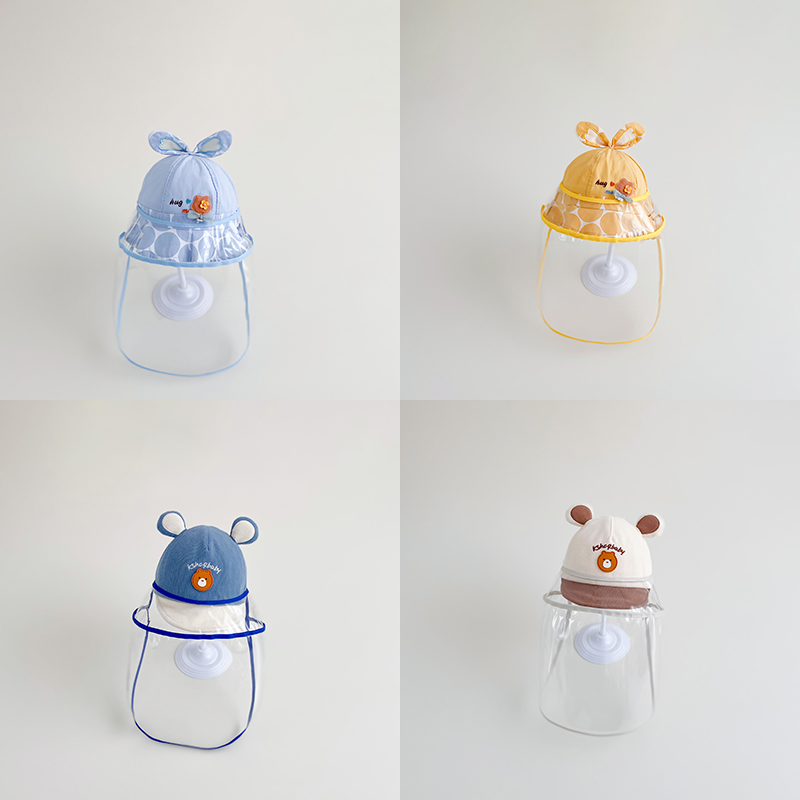 宝宝帽子面罩透明防飞沫