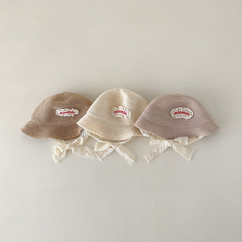 儿童草帽春夏薄款洋气小标宝宝帽子女童遮阳渔夫帽沙滩防晒太阳帽