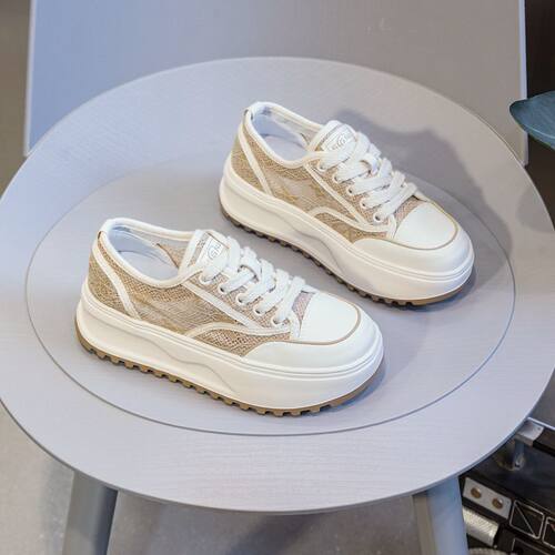 夏季薄款小白鞋子女网面透气女鞋