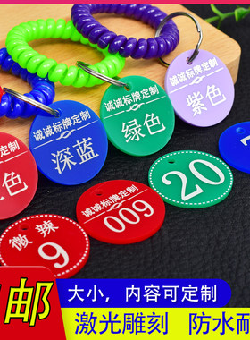 数字号码牌定制酒店宾馆钥匙扣