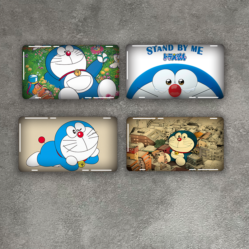 哆啦A梦动漫滴胶贴水晶车贴纸机车电动摩托车装饰3D立体贴标卡片