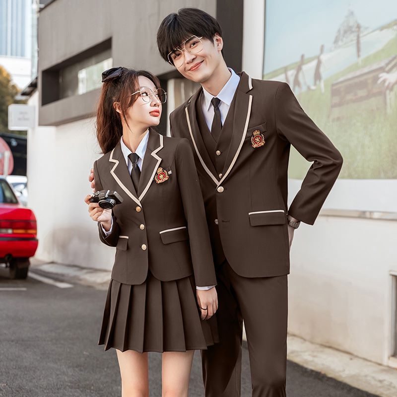 学院风JK制服男女演讲比赛班服校服西装套装幼师早教培训工作制服