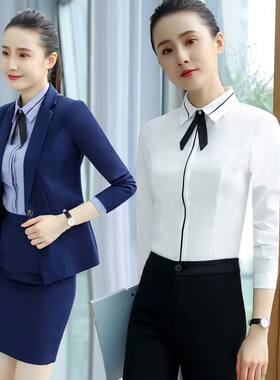 2024新款职业装套装女春秋商务西服银行工作服长袖西装马甲三件套