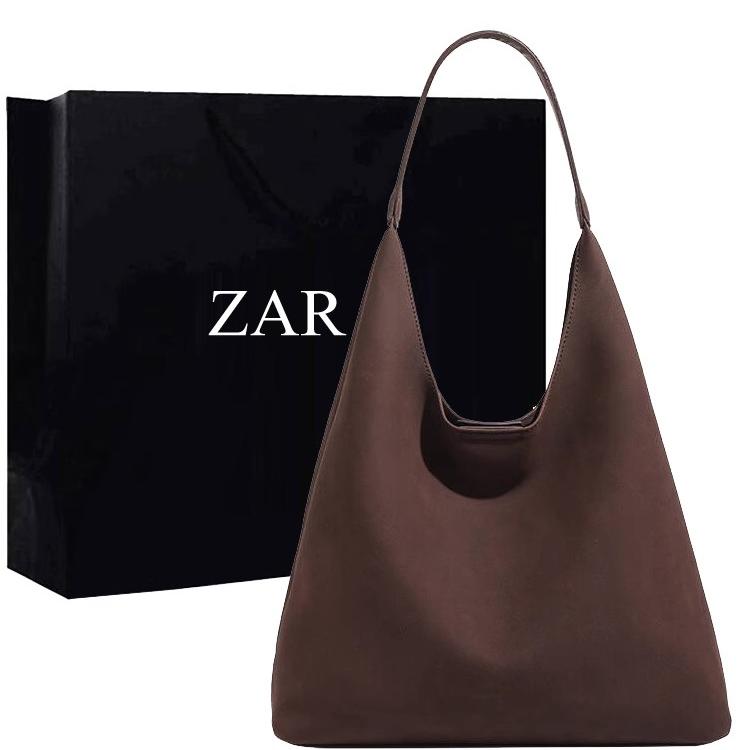 复古磨砂皮托特包大容量