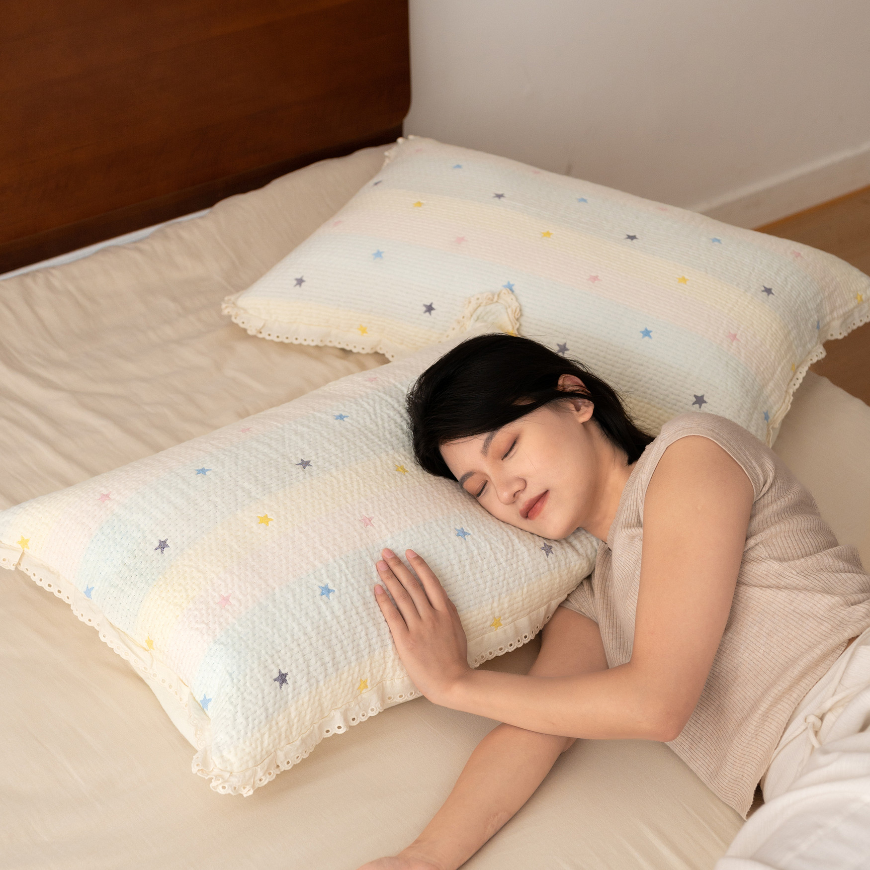 幻彩星芒枕套a类比纯棉更柔软