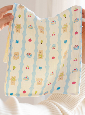 Asight乖乖小熊儿童毛巾六层纱布纯棉a类洗脸毛巾2025新款全棉