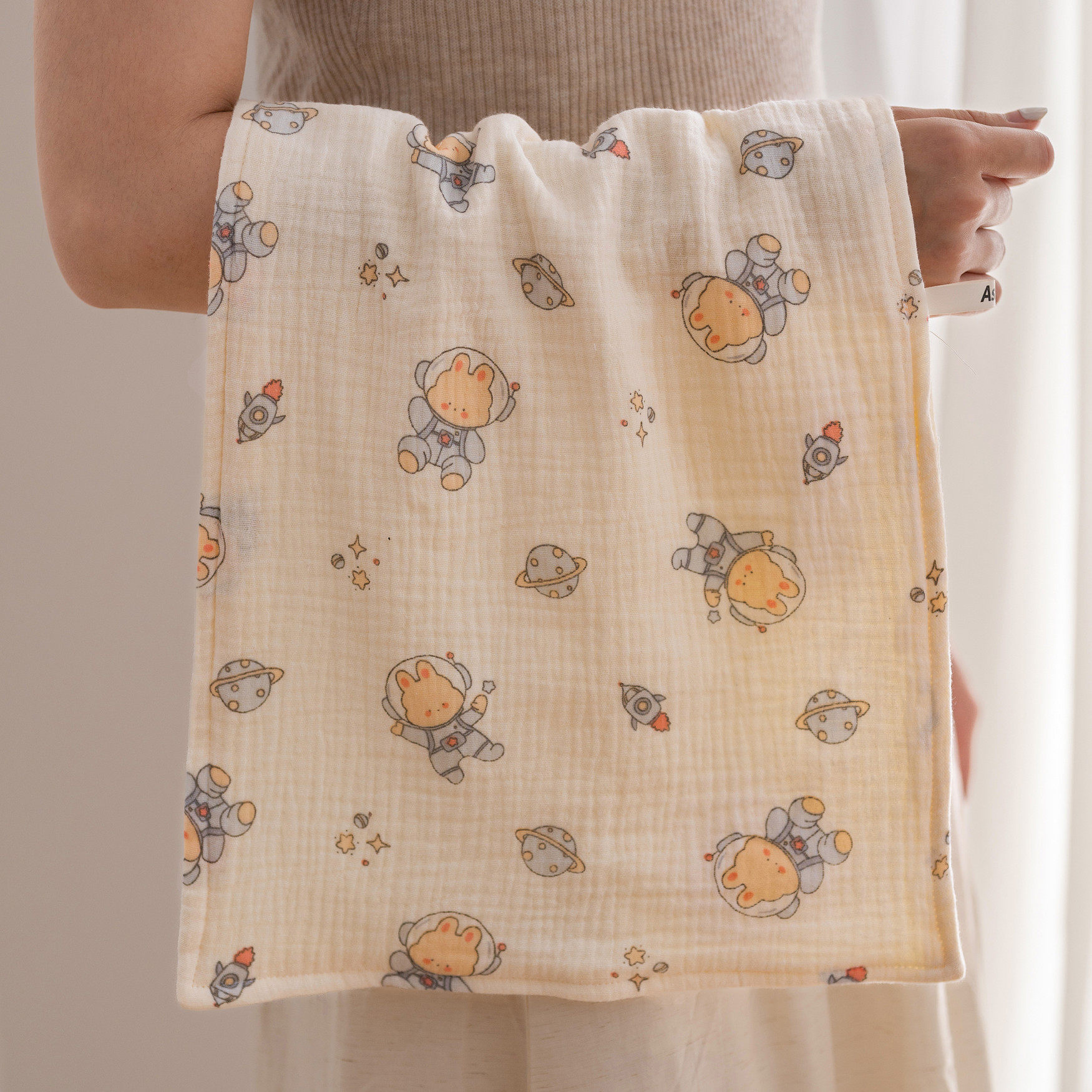 小兔宇航员儿童全棉a类六层纱布套装方巾毛巾纯棉吸水洗脸面巾,居家布艺,毛巾/面巾,淘宝优惠券,粉丝福利购,淘宝优惠卷