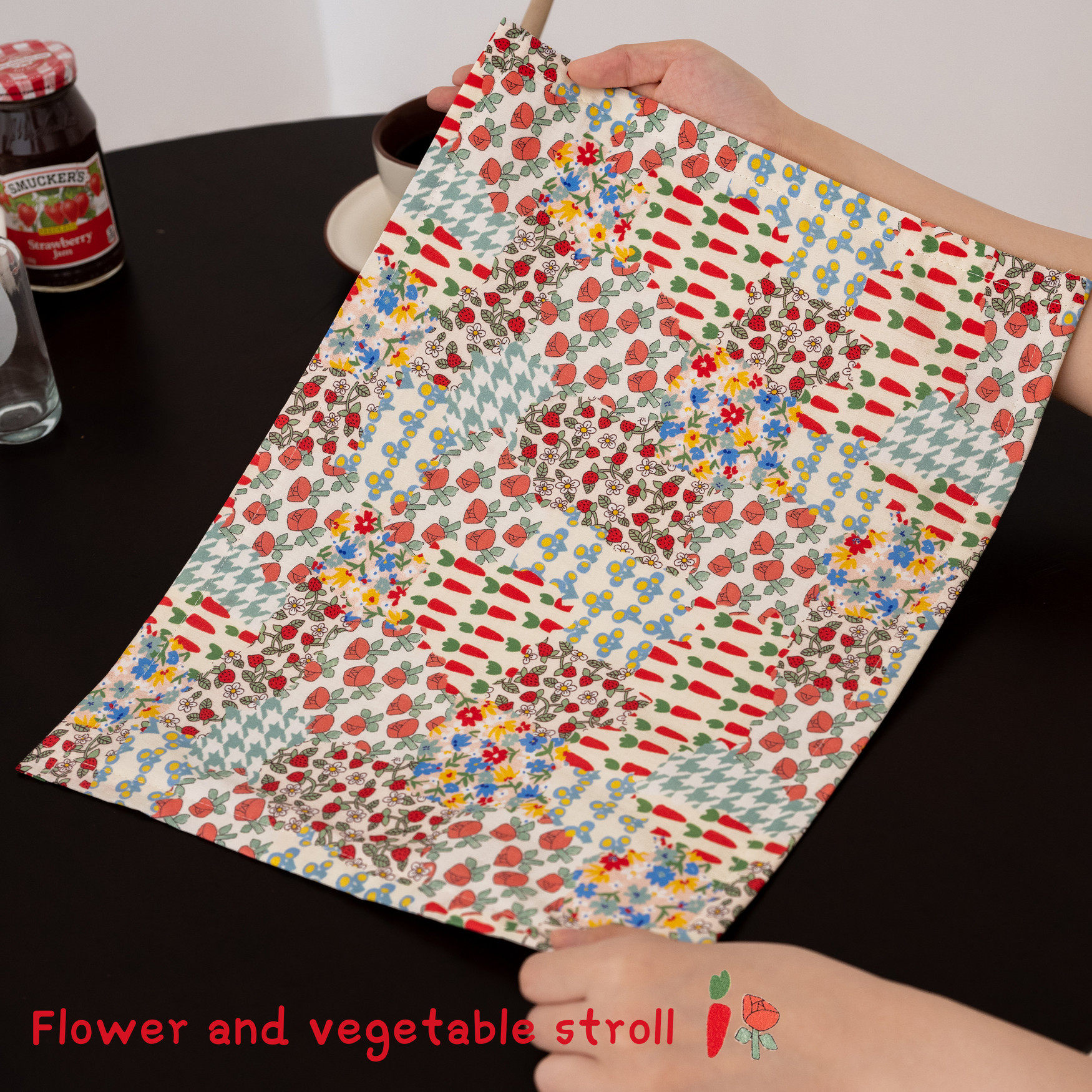 花蔬漫语纯棉餐垫隔热垫防烫吸水餐垫布艺术感西餐餐垫杯垫可水洗,居家布艺,餐垫,淘宝优惠券,粉丝福利购,淘宝优惠卷