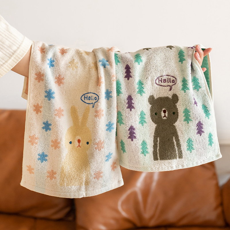 儿童毛巾纯棉女全棉男洗脸情侣