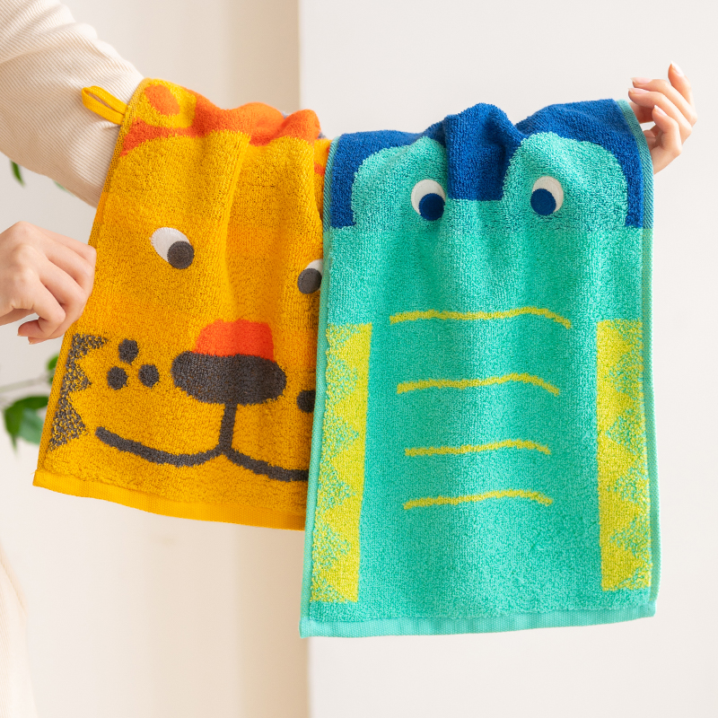 鳄鱼老虎儿童毛巾全棉卡通