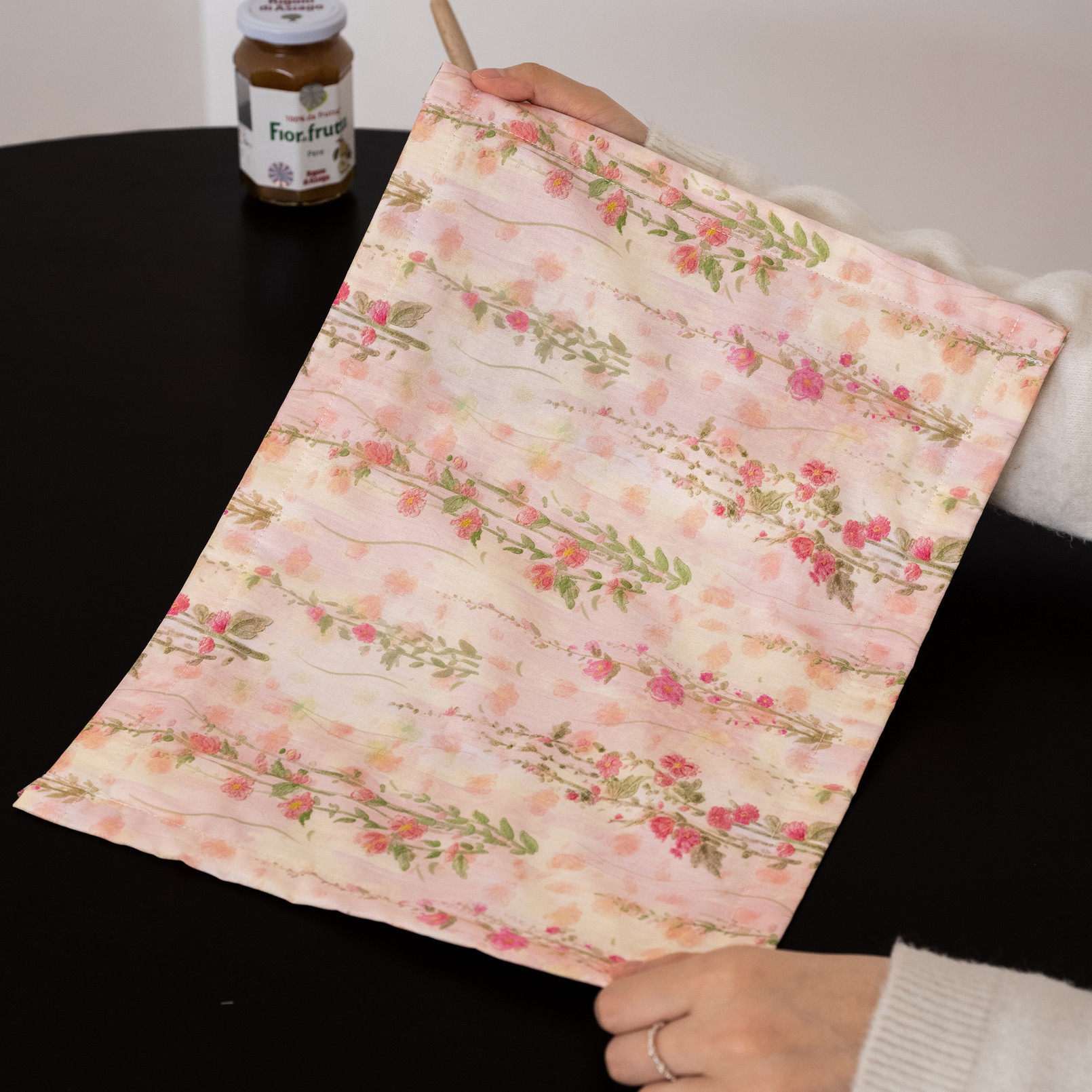 粉韵花枝纯棉餐垫隔热垫防烫防水防油餐垫布水杯垫氛围感西餐垫,居家布艺,餐垫,淘宝优惠券,粉丝福利购,淘宝优惠卷