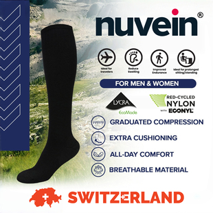 Nuvein Swiss Long-haul Flight Compression Socks ForMen&Women