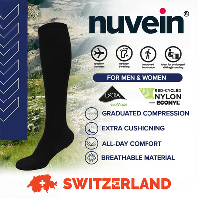 Nuvein Swiss Long-haul Flight Compression Socks ForMen&Women