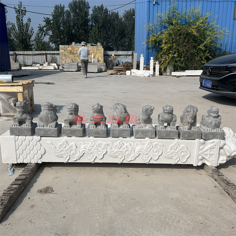 青石龙之九子寺庙囚牛嘲风蒲牢狻猊狴犴负屃螭吻睚眦石头摆件