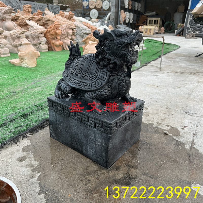 花岗岩石雕喷水龙龟青石仿古石龟乌龟石材龙龟头原石龟驼石碑