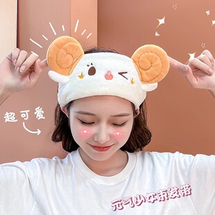 简约网红束发带面膜韩版头箍学生头套卡通束发发饰头饰发箍洗脸用