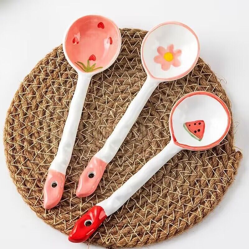 网红陶瓷勺子ins高颜值草莓勺