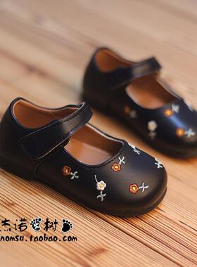 宝宝小皮鞋女公主鞋春季1-2-3-5岁女宝学院风单鞋儿童鞋子21-30码