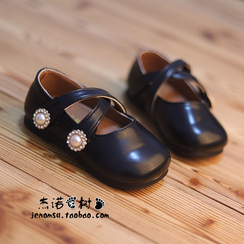 女童小皮鞋2025春秋新款珍珠小香风交叉公主鞋玛丽珍鞋软底豆豆鞋,童鞋/婴儿鞋/亲子鞋,皮鞋,淘宝优惠券,粉丝福利购,淘宝优惠卷