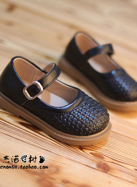 女宝小皮鞋2025秋季新款黑色玛丽珍中大童宝宝2-3-6-8-11岁豆豆鞋