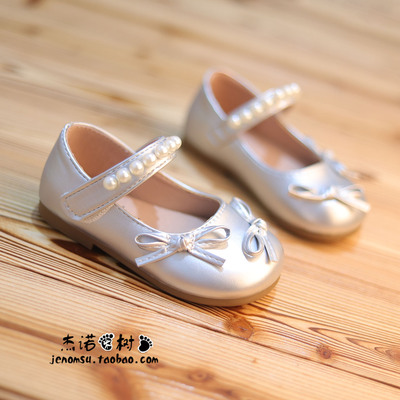 女童公主鞋蝴蝶结23-36码中大童