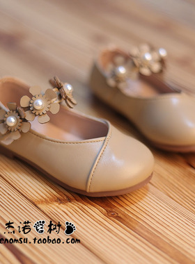 女宝小皮鞋2025秋季新款黑色演出鞋中小童宝宝2-3-6-8-11岁豆豆鞋