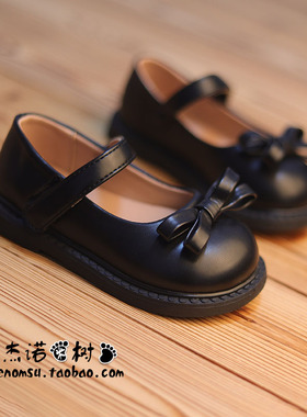 女童黑色小皮鞋2026秋天新款儿童单鞋日系学院风公主鞋豆豆演出鞋