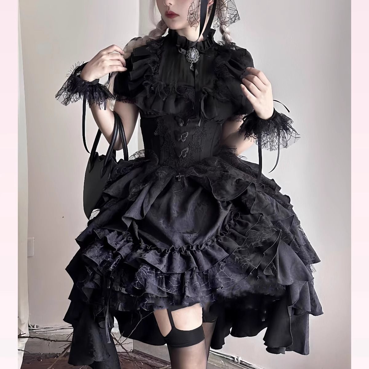 黑哥特风洛丽塔lolita黑
