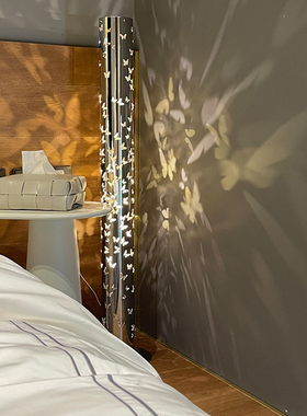 网红蝴蝶落地灯氛围灯电镀高级感立式地灯卧室简约轻奢设计师创意