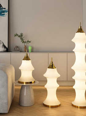 日式复古简约长条竹节落地灯意大利时尚个性设计师软装氛围立体灯