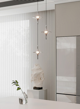 极简卧室床头餐厅岛台吊灯氛围感艺术造型水晶吧台楼梯间长吊线灯