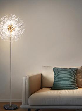 创意蒲公英网红客厅沙发边民宿墙角落地灯艺术大理石灯轻奢水晶灯